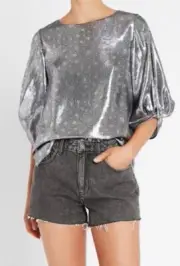 BNWT SASS & BIDE 'Live It Up' Boat Neck Relaxed Fit Top - Size 4 (6/8 AUS) -