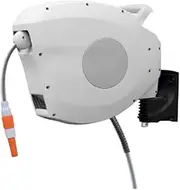Hose Pipe Holder 100 FT/30M 1/2" Retractable Garden Hose Reel, Any Length Lock, Heavy-Duty Wall Mounted Hose Reel with Automatic Rewind, Adjustable Patterns, 180° Swivel Garden Watering & Car Washing