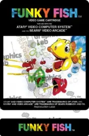Replacement Game Cartridge Label - Funky Fish for Atari 2600