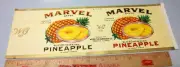 Vintage Original Label, 1920s MARVEL hawaiian Pineapple can Label, beautiful