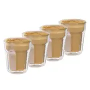 Baccarat Barista Facet Double Wall Latte Glass Set of 4 236ml