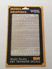 Woodland Scenics HO Scale Decal MG758: Script & Old English SILVER 3/16”, 5/16”