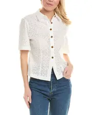 Rebecca Taylor Eyelet Blouse 2 White