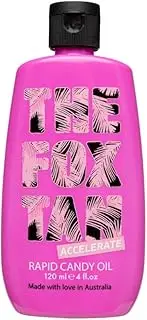 The Fox Tan Rapid Candy Oil, Accelerator Tanning Oil For Deeper & Darker Long-Lasting Tans, Creates Flawless Tan Skin, Vegan & Cruelty Free, 120mL