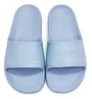 Lacoste Men's Croc 2.0 Synthetic Logo Strap Slides Light Blue/Light Blue US 9