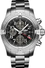 Breitling Avenger Self-Winding Automatic GMT 45mm Case Black Dial Mens Watch