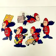 Vintage Fasson Budweiser Bud Man Assorted Sticker Decals USA - Lot of 5
