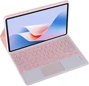 Backlit Keyboard Case Compatible with Xiaomi Redmi Pad SE 11 Inch 2025 Tablet, with Magnetic Removable Wireless Touched Keyboard and Protective Case (Pink)