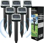 [SpringUp] 4 Pack Solar Powered Mole Repellent, Ultrasonic Pest Repeller, Gopher, Mole, Snake, Mouse, Rodent Repellent, Pest Control for Lawn Garden Yard Outdoor