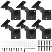 6pcs Swivel Handrail Brackets Heavy Duty Steel Hand Rail Brackets for Stairca...
