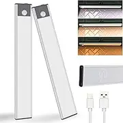 AYL Under Cabinet Lights, Motion Sensor Closet Lights, 63 LED Rechargeable Battery Operated, Wireless Under Counter Lights, Magnetic Dimmable Sensor Night Lights for Kitchen, Stairs, Hallway, Bedroom