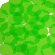 Octagon Vinyl Shape 30mm Green Go Go Fluorescent Edge Glow