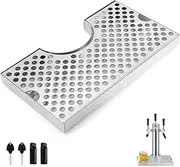 Hilangsan Kegerator Drip Tray Stainless Steel Beer Drip Tray Bar Drip Trays for Kegerator Beer Tap Drip Tray Keg Drip Tray Kegerator Accessories Anti-Skid Base Metal Kegrator Drip Mat