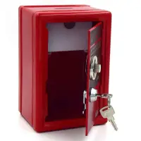 在飛比找蝦皮商城精選優惠-優選好物 迷你復古保險箱造型存錢罐創意桌面保險柜家用金屬鑰匙