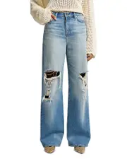 7 For All Mankind Scout Low Slung Wide Leg Jeans in Copper