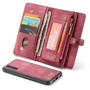 Detachable Multifunctional Horizontal Flip Leather Case for Huawei P30 Lite, with Card Slot & Holder & Zipper Wallet & Photo Frame(Red)