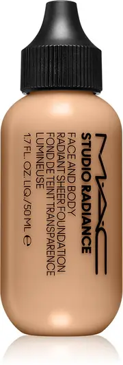 [Mac cosmetics] Studio Radiance waterproof makeup (Face and Body Radiant Sheer Foundation) 50 ml - Shade: N2