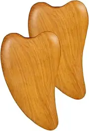 LALADEFIEE 2Pcs Wooden Gua Board Scraping Tools for Massage Therapy and Meridians Relief Compact for Face Neck Relaxation