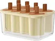 Ice Lolly Mold,8-Hole Silicone Mold for Popsicles Making | Easy Release Homemade Ice Lolly Maker Tool for Yogurt Pudding Fruit Jam Jelly
