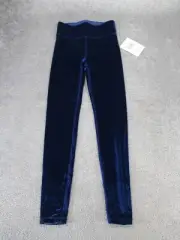 Athleta Leggings Girls Large High Rise Chit Chat Velvet Blue NEW