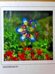 Garden Solar Lights Pathway Outdoor Peacock Garden Stake Metal Lights Decorative