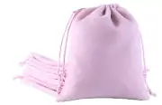 Large Velvet Gift Bags with Drawstring, 10pcs 8.0x10.0 Inch Pink Drawstring V...
