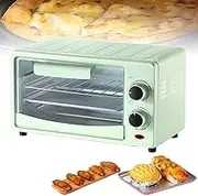 12L Electric Mini Oven, Multi-Function Convection Countertop Toaster, Small Cake Breakfast Machine, 0-230 ℃ Adjustable Temperature and 30 Min Timer, for Baking Cooking Roasting Grilling