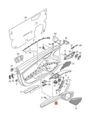 Genuine AUDI Armrest Leather Stone Grey/Murillo Brown 8S0867173DFBU (for: Audi)