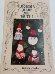Ornaments Jewelry Kringle Jingles Craft Pattern 1057 Momma Made Me Christmas UC