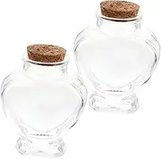 2pcs Glass Wishing Bottle with Cork Stopper Transparent Drift Bottle for Crafting Party and Star Storage for Unique Decorations and Keepsakes