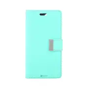 iPhone 16 Plus High-Quality Flip Wallet Case Cover: Shock-Resistant with Front Cover, Multiple Card Slots, Magnetic Closure and Media Stand Convertible - Mint