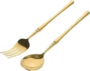 iplusmile Set of 10 Cutlery Stainless Steel Fork Spoon Knife Western Style for Home and Restaurant