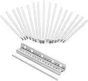 Yardwe Keys Kit 17 Sound Keys Stamped Scale for Diy Thumb Piano Repair and Upgrades