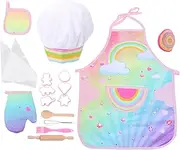 CORHAD 1Set Dinosaur Apron Baking Fun Kitchen Pretend Play Cooking with Creative Accessories Engaging Role Play for Young Chefs