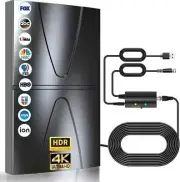 2024 Updated Amplified TV Antenna,1000 Miles Range Indoor/Outdoor Black