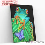 Paint By Numbers Kit Frog Animal Abstract Draw Painting Art Canvas Wall Framed