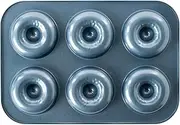 Nordic Ware Formed Classic Donut Pan, 6 Cavities, Twilight Blue