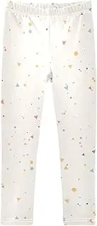 [Joisal] Girls Leggings 4T, Abstract Colorful Pattern Leggings for Girls, Comfortable Stretchy Pants for Active Girls