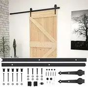 vidaXL Solid Pine Wood Sliding Door with Hardware Set - Durable, Decorative, and Easy Installation Home Security Door 80x210 cm