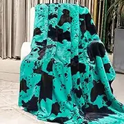 Teal Fleece Throw Blanket for Couch Bed, Soft Turquoise Blue Blankets and Throws Cyan Blanket Gifts Decor for Kids Girls Women Men Birthday