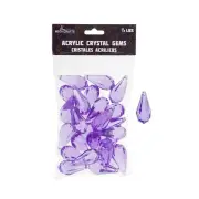 Mega Crafts - 1/2 Pound Acrylic Decorative Ice Rock Teardrops - Lavender