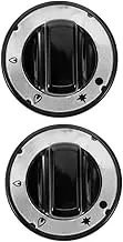 HOMSFOU 2pcs High Temperature Resistant Cooker Knobs Stylish Red Control Switch for Gas Grills Ovens Cooktops with Inner