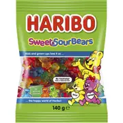Haribo Sweet and Sour Gummy Bears Candy 140g