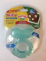 Nuby Silicone Teethe-eez Teether with Bristles, Includes Hygienic Case, BPA Free