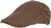 [COSMEVIVI] Men's Newsboy Hat Sturdy Beret Hat for Men Cotton Driving Cap Flat Hats for Men Khaki