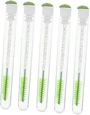 LALADEFIEE Unique Eyebrow Eyelash Comb Makeup Brush 10pcs Set Glitter Tube for Natural Lash Look
