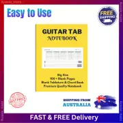 Guitar Tab Notebook A4 Blank Tablature & Chord Book 100 Pages for Guitarists