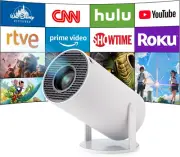 Mini Projector,Hy300 Pro Smart Projector, 4K Portable Projector with Wifi and Bl