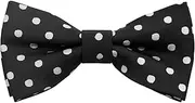 [LJBFNN] Boys Bow Tie, Black Polka Dot Girl Bow Tie, Pre-tied Adjustable Kids Bow Tie Wedding Party School