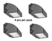 4PCS-Pack 60Watt Full Cut Off LED Wall Pack Dusk to Dawn Light 5000K ETL DLC